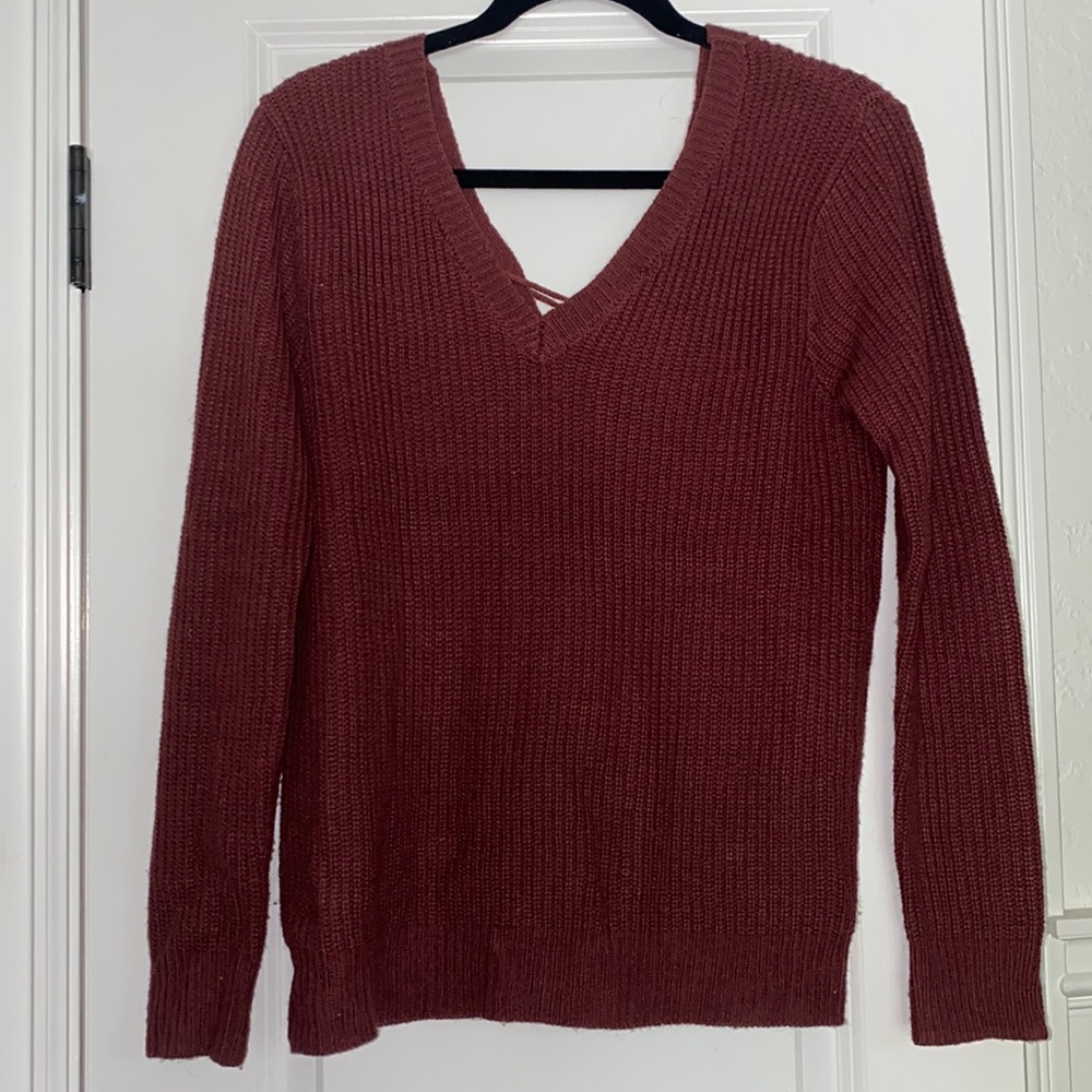 Maroon Knit Sweater